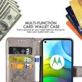 Peňaženkové kožené puzdro na Motorola Moto G9 Power - Šedá