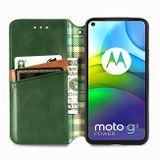 Peňaženkové kožené puzdro na Motorola Moto G9 Power - Zelená