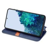 Peňaženkové kožené puzdro CUBIC na Samsung Galaxy S21 5G - Modrá