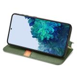 Peňaženkové kožené puzdro CUBIC na Samsung Galaxy S21 5G - Zelená