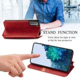 Peňaženkové kožené puzdro CUBIC na Samsung Galaxy S21 5G - Červená