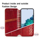 Peňaženkové kožené puzdro CUBIC na Samsung Galaxy S21 5G - Červená