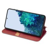 Peňaženkové kožené puzdro MAGNETIC na Samsung Galaxy S21 Ultra 5G - Červená