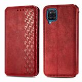 Peňaženkové kožené puzdro na Samsung Galaxy A12 - Červená