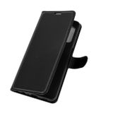 Peňaženkové kožené puzdro LITCHI na Samsung Galaxy A32 5G - Čierna