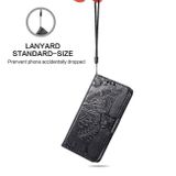 Peňaženkové kožené puzdro BUTTERFLY na Huawei P50 Pro – Čierna