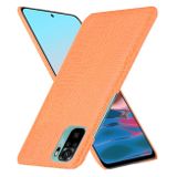 Kožený kryt Crocodile na Xiaomi Redmi Note 10/10S - Oranžová