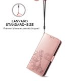 Peňaženkové kožené puzdro FOUR-LEAF na Samsung Galaxy A22 4G - Zlatoružová