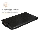 Peňaženkové kožené puzdro VERTICAL na Huawei P50 Pro – Čierna