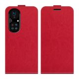 Peňaženkové kožené puzdro VERTICAL na Huawei P50 Pro – Červená