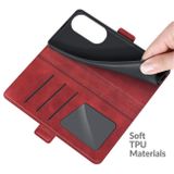 Peňaženkové kožené púzdro MAGNETIC na Huawei P50 Pro – Červená