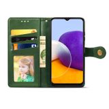 Peňaženkové kožené puzdro COLOR na Samsung Galaxy A22 4G - Zelená