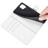 Peňaženkové kožené puzdro LITCHI na Samsung Galaxy A22 4G - Biela
