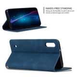 Peňaženkové kožené puzdro na Samsung Galaxy A10 - Námornícka modrá