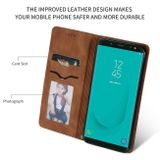 Peňaženkové kožené puzdro Business na Samsung Galaxy J6 Plus 2018 – Hnedá