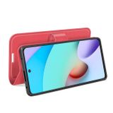 Peňaženkové kožené puzdro LITCHI Xiaomi Redmi 10 - Červená