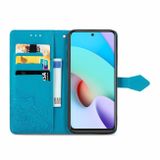 Peňaženkové kožené puzdro MANDALA Xiaomi Redmi 10 - Modrá