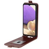 Peňaženkové kožené puzdro VERTICAL na Samsung Galaxy A53 5G - Hnedá