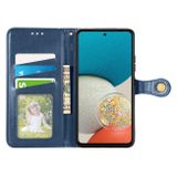Peňaženkové kožené puzdro COLOR na Samsung Galaxy A53 5G - Modrá