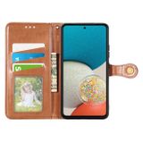 Peňaženkové kožené puzdro COLOR na Samsung Galaxy A53 5G - Hnedá