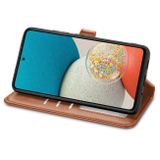 Peňaženkové kožené puzdro COLOR na Samsung Galaxy A53 5G - Hnedá