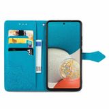 Peňaženkové kožené puzdro MANDALA na Samsung Galaxy A53 5G - Modrá