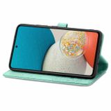 Peňaženkové kožené puzdro MANDALA na Samsung Galaxy A53 5G - Zelená