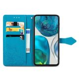 Peňaženkové kožené puzdro MANDALA na Motorola Moto G52 - Modrá