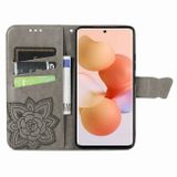 Peňaženkové kožené puzdro BUTTERFLY LOVE na Xiaomi 12T / 12T Pro – Šedá