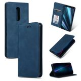 Peňaženkové kožené puzdro RETRO SKIN na Sony Xperia 1 - Modrá