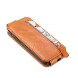 Peňaženkové kožené puzdro Zipper Flip na Honor 70 - Hnedá