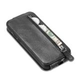 Peňaženkové kožené puzdro Zipper na Motorola Edge 30 Fusion - Čierna