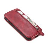 Peňaženkové kožené puzdro Zipper Wallet na Motorola Edge 30 Ultra - Červená