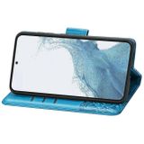 Peňaženkové kožené puzdro BUTTERFLY na Samsung Galaxy S23 Ultra 5G – Modrá