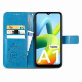 Peňaženkové 3D puzdro FOUR-LEAF na Xiaomi Redmi A1 – Modrá