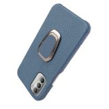 Ring Holder kryt Litchi na Moto G51 5G – Modrá