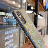 Gumený Glitter kryt na Samsung Galaxy S23 Ultra 5G – Zlatá