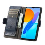Peňaženkové kožené puzdro CaseNeo Splicing na Honor X8 5G/X6 - Modrá