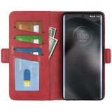 Peňaženkové kožené puzdro Dual-side na Motorola Edge 30 Neo - Červená