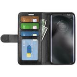 Peňaženkové kožené puzdro R64 Texture Flip na Motorola Edge 30 Neo - Čierna