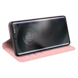 Peňaženkové kožené puzdro Retro na Motorola Edge 30 Neo - Ružová