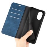 Peňaženkové kožené puzdro Retro-skin na Oppo A17 - Tmavo modrá