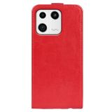 Peňaženkové kožené puzdro TEXTURE na Xiaomi 13 – Červená
