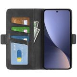 Peňaženkové kožené puzdro DUAL-SIDE na Xiaomi 13 – Čierna