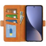 Peňaženkové kožené puzdro DUAL-SIDE na Xiaomi 13 – Žltá