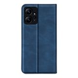 Peňaženkové kožené puzdro Suction na Xiaomi Redmi Note 12 4G - Tmavo modrá