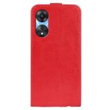 Peňaženkové kožené puzdro R64 Texture na Oppo A58 5G - Červená