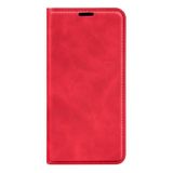 Peňaženkové kožené puzdro Retro-skin na Oppo A58 5G - Červená