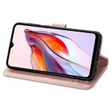 Peňaženkové kožené puzdro FOUR-LEAF na Xiaomi 12C – Ružovozlatá