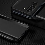 Peňaženkové kožené puzdro NEW DESIGN na Samsung Galaxy Z Fold5 - Čierna